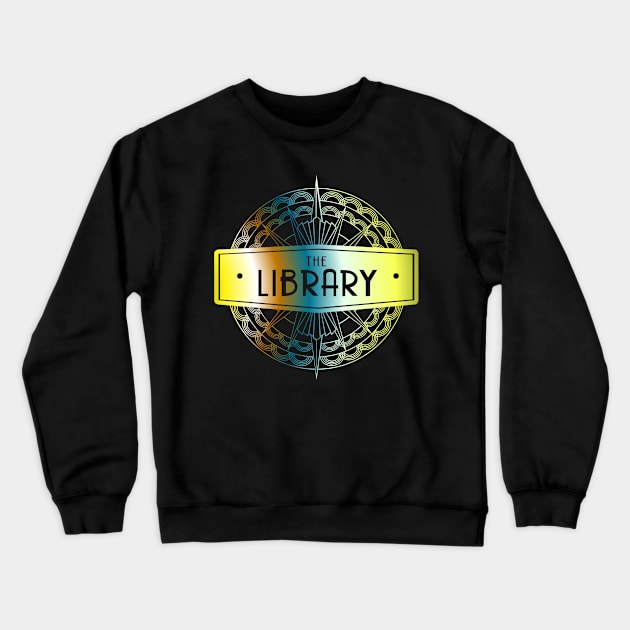 THE LIBRARY GOLD Crewneck Sweatshirt by KARMADESIGNER T-SHIRT SHOP